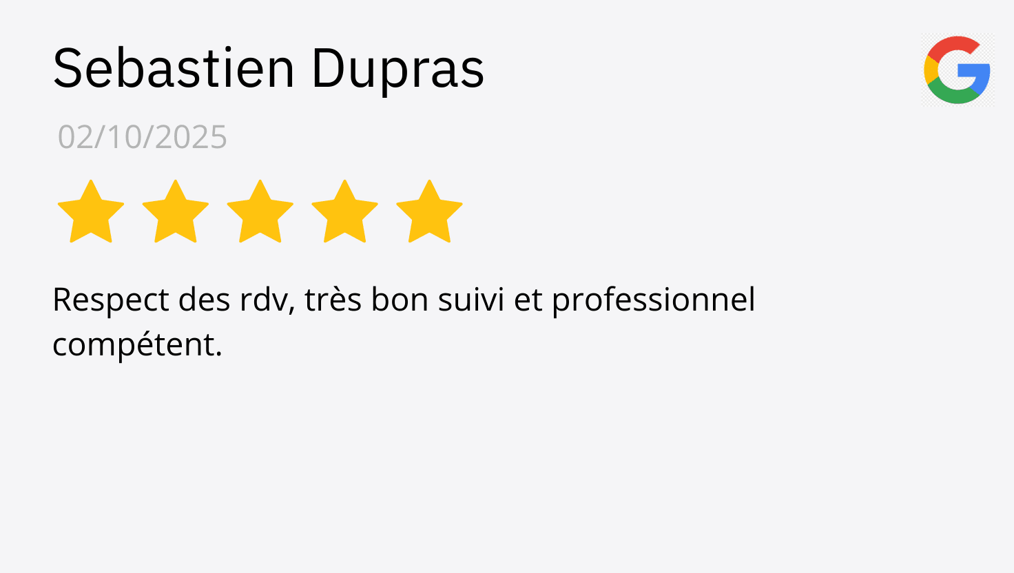 Avis Google l'artisan peintre