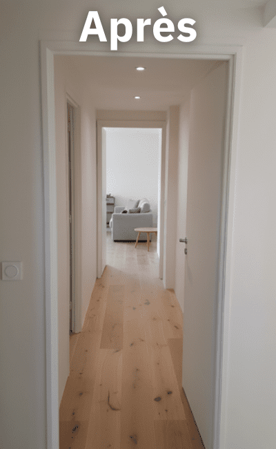 Chantier de peinture à la fin des travaux